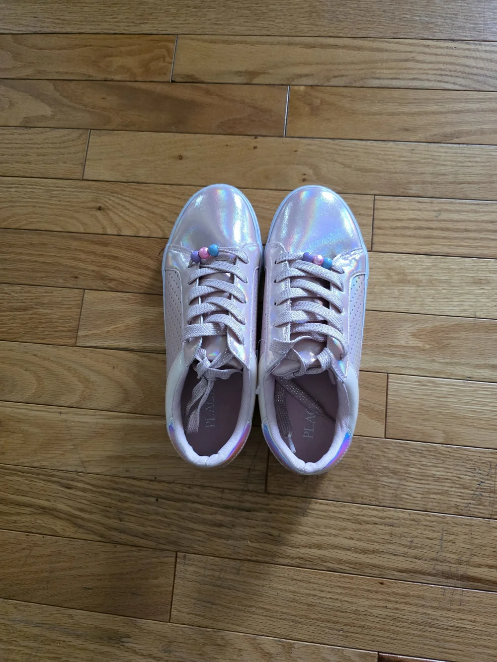 The Children's Place Pink Iridescent Lace-Up Sneakers